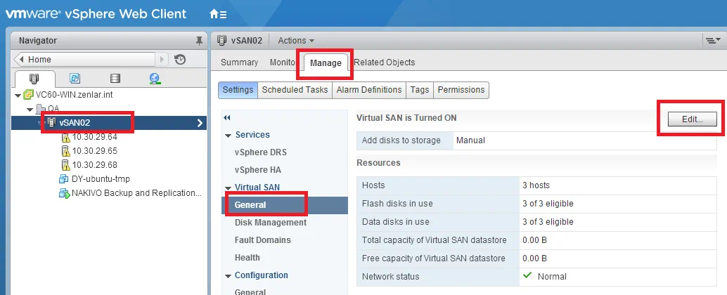 Crear un clúster vSAN