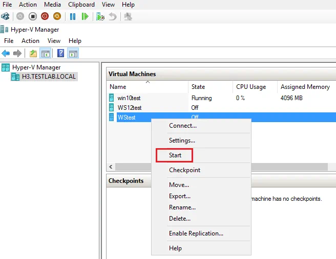 Power On the VM