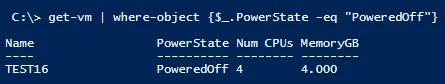Get-VM PowerState