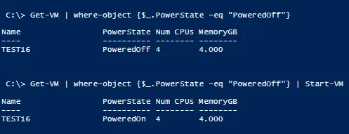 Start-VM commandlet