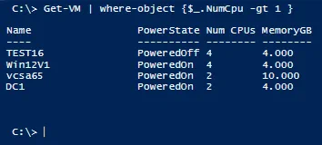 where-object commandlet
