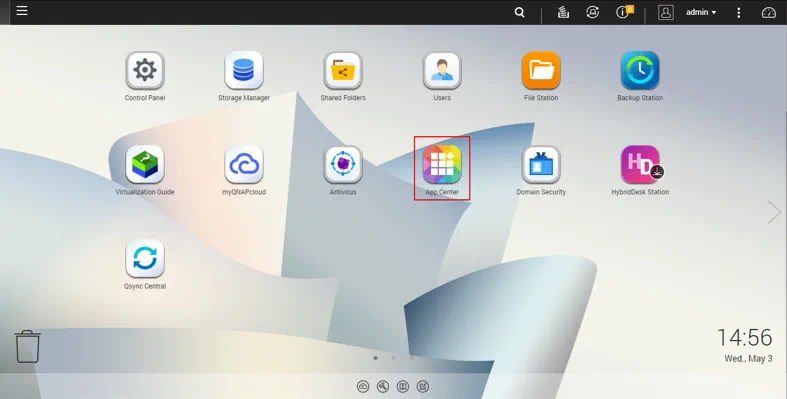 Wait while NAKIVO Backup & Replication is being installed on your QNAP NAS