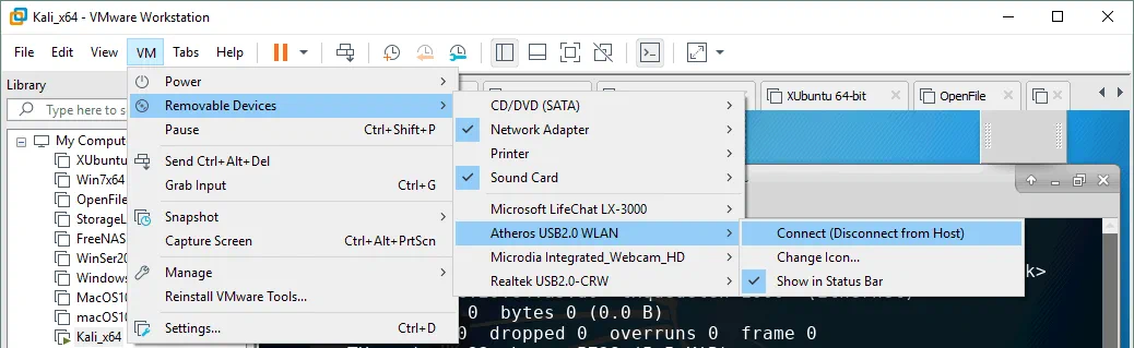 How to Install Kali Linux on VMware: Connecting a USB Wi-Fi network adapter to a VM with Kali Linux