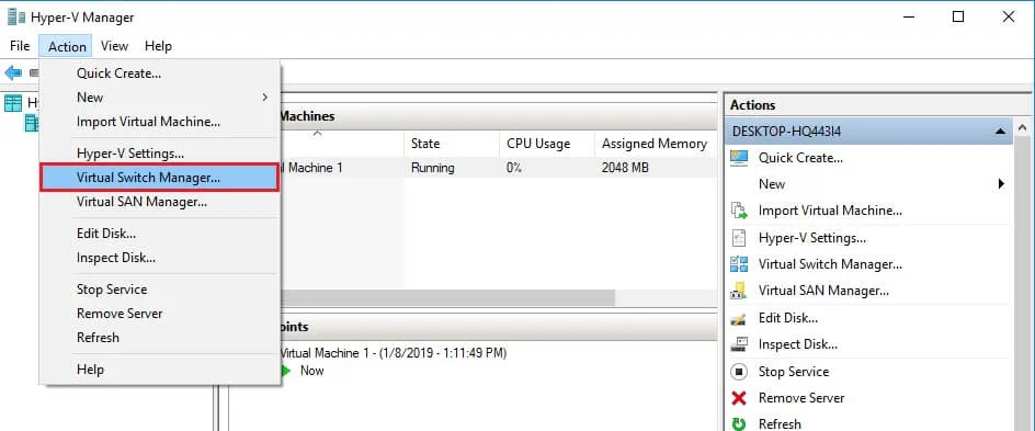 Hyper-V Manager