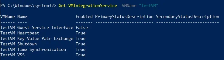 Checking the Status of Hyper-V Integration Services