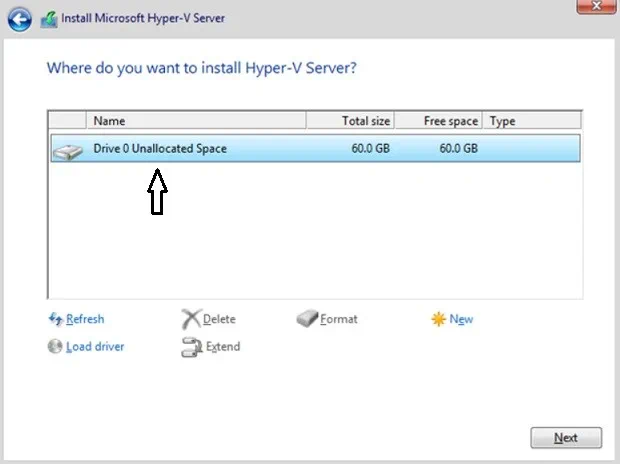 How to install Hyper-V_Drive allocation