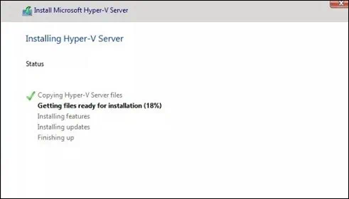 Installing Hyper-V Server 2012 R2