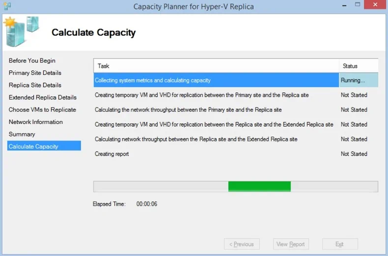 Capacity Planner for Hyper-V Replica (Hyper-V Management Tools)