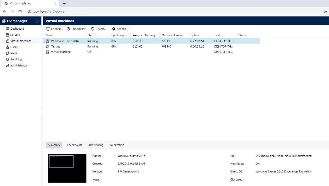 HV Manager (Hyper-V Management Tools)