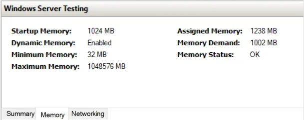 Hyper-V Dynamic Memory Best Practices in the Hyper-V Host