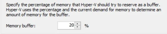 Memory Buffer (Hyper-V Dynamic Memory Best Practices)