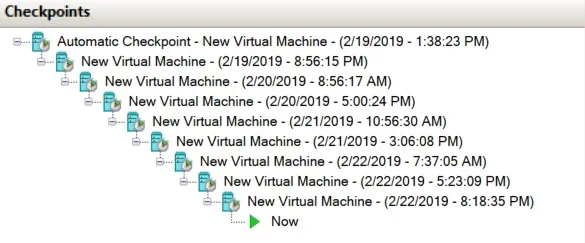Multiple Hyper-V Snapshots Can Form a Snapshot Tree