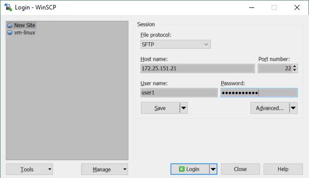 WinSCP can be used for transferring files from a Linux VM to a Hyper-V host.