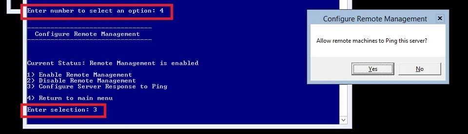 Activación de la gestión remota en Hyper-V Core 2012 R2