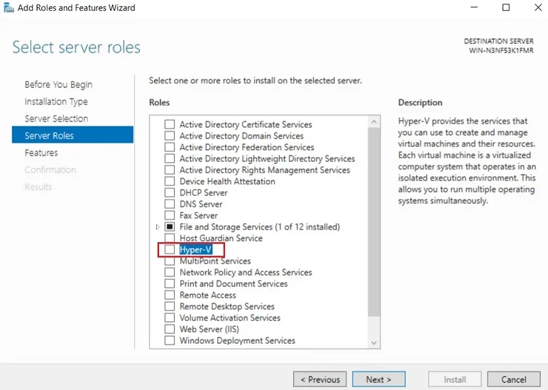 Seleccione las funciones del servidor (Server Core Installation vs GUI)