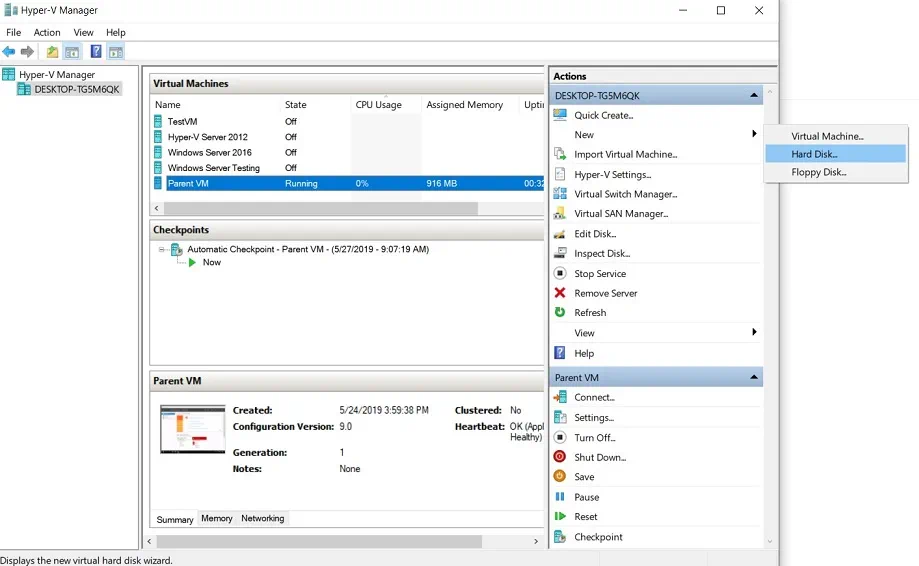 Creating New Hyper-V Differencing Disks