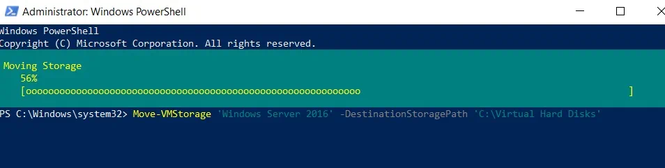 Hyper-V Storage Migration Using PowerShell