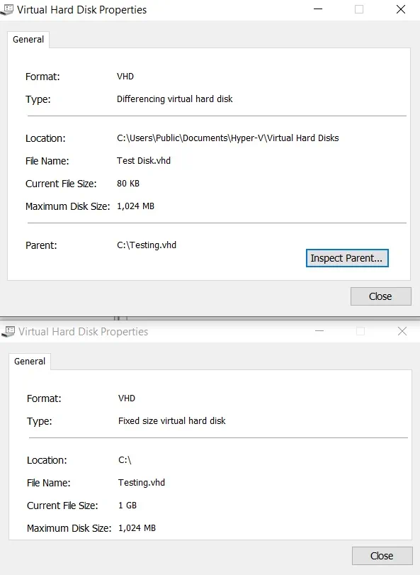 Inspecting Hyper-V Differencing Disks