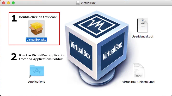 Cómo actualizar VirtualBox en Mac - abrir el paquete de instalación para ejecutar la actualización