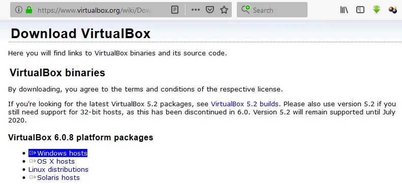 Cómo actualizar VirtualBox: descarga del último instalador