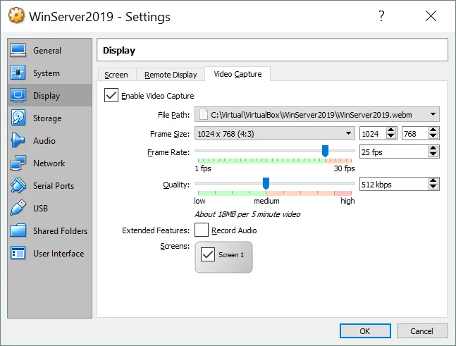 Cómo utilizar VirtualBox para grabar vídeo desde máquinas virtuales.