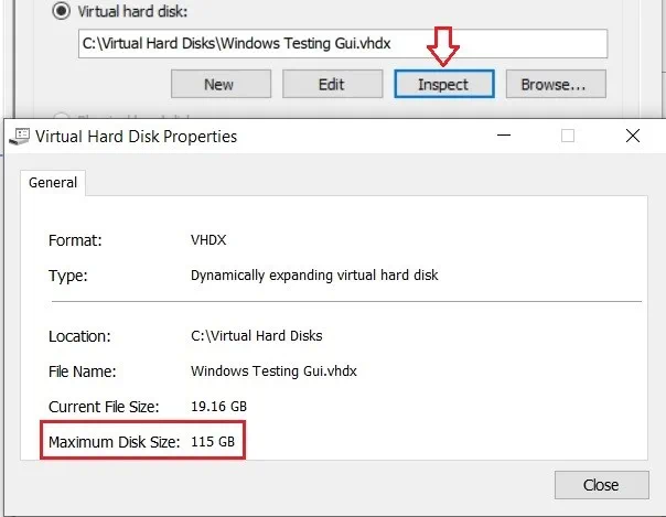 Maximum Disk Size (Hyper-V Shrink VHD)
