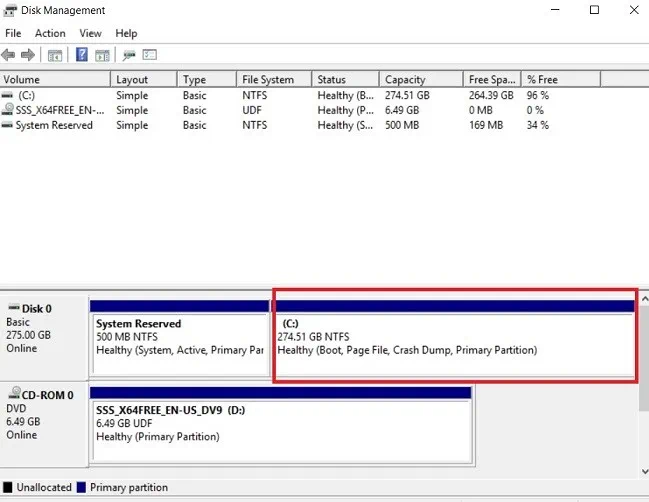 Extended Drive Volume (Increase Disk Size in Hyper-V)
