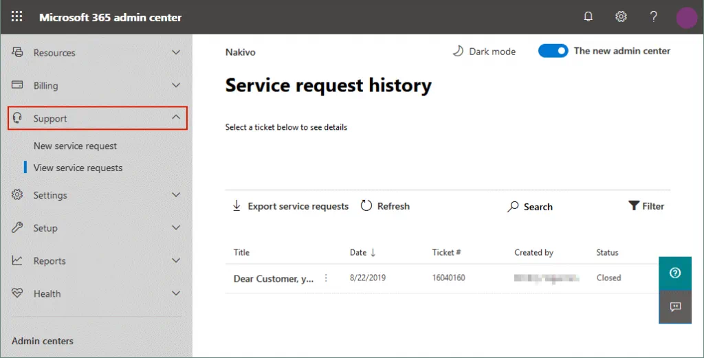 Microsoft Office 365 admin support