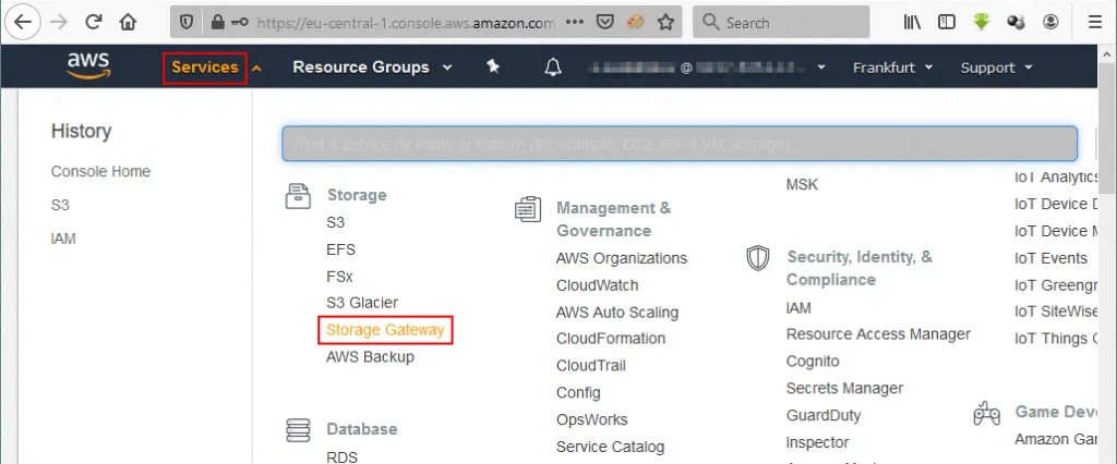 Storage Gateway AWS