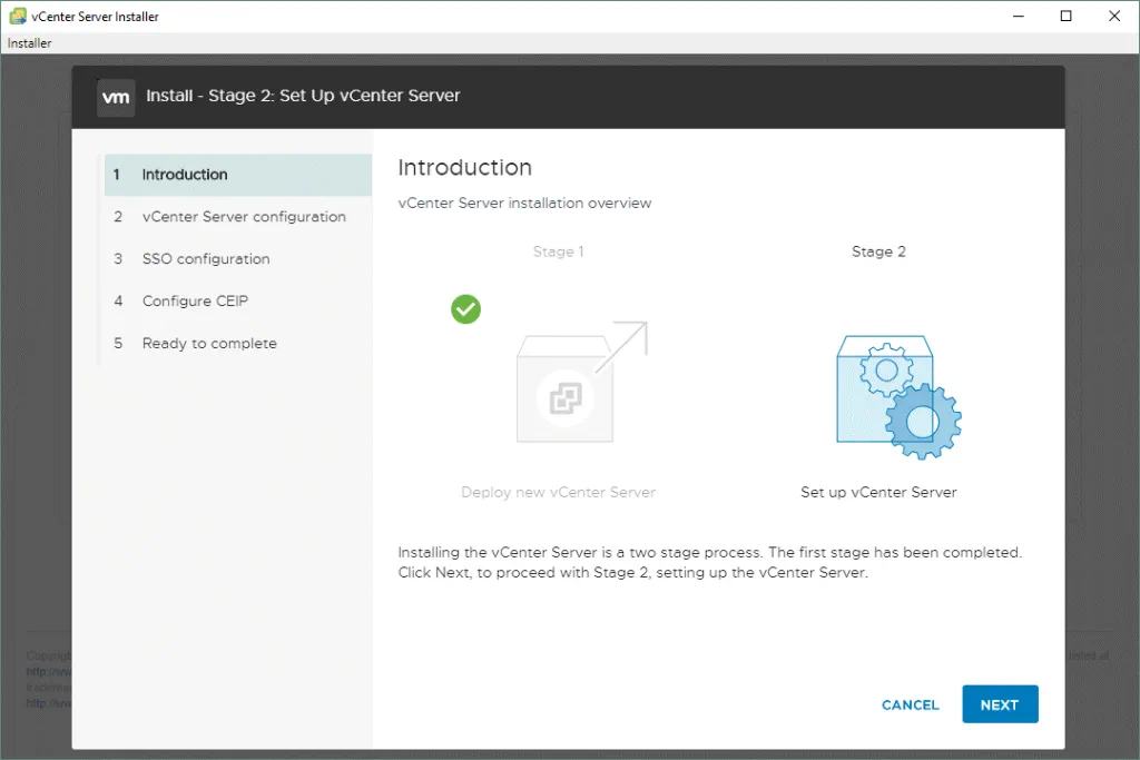 VMware-vCenter-Server-7-setup_stage-2
