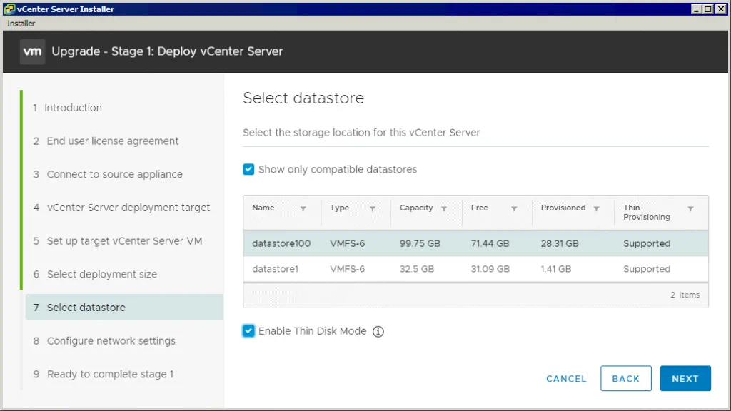 Selecting-a-datastore-where-to-run-the-upgraded-vCenter-instance