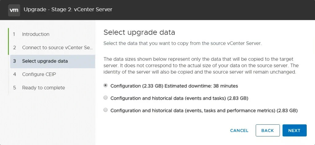 Upgrade-to-vCenter-7-selecting-upgrade-data