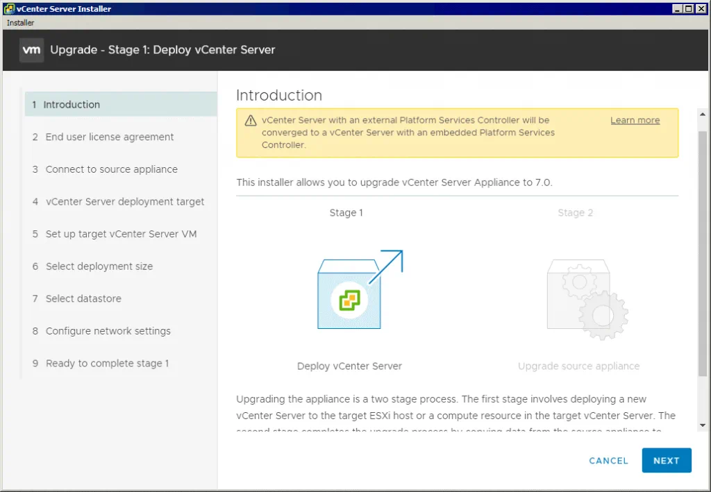 Upgrade-to-vCenter-7–stage-1