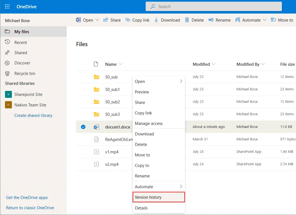 Viewing-version-history-to-restore-OneDrive-files