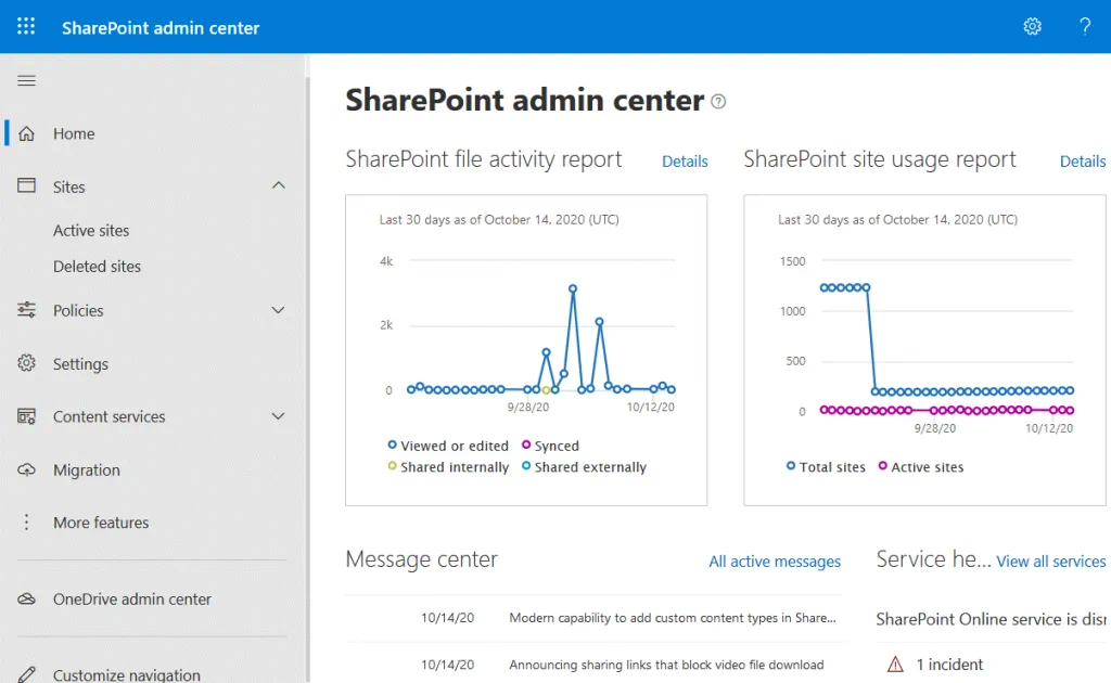 A-web-interface-of-a-SharePoint-admin-center