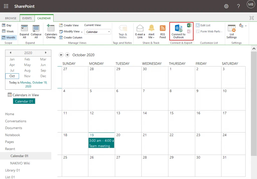 Connecting-a-calendar-to-Outlook