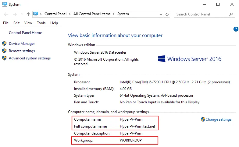 Configuring a computer name and generate SSL certificate Windows