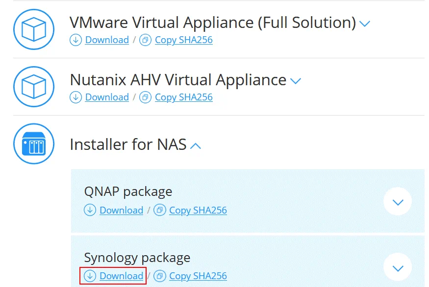 Downloading NAKIVO Backup & Replication to create a backup appliance