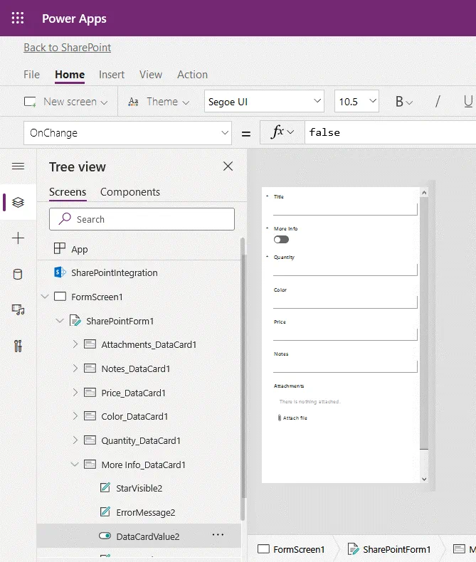 Edición de formularios de SharePoint Online con Power Apps