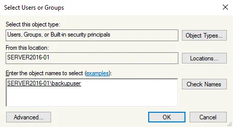 Checking a user name