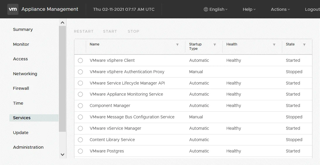 Fixing the 503 Service Unavailable error – checking running services