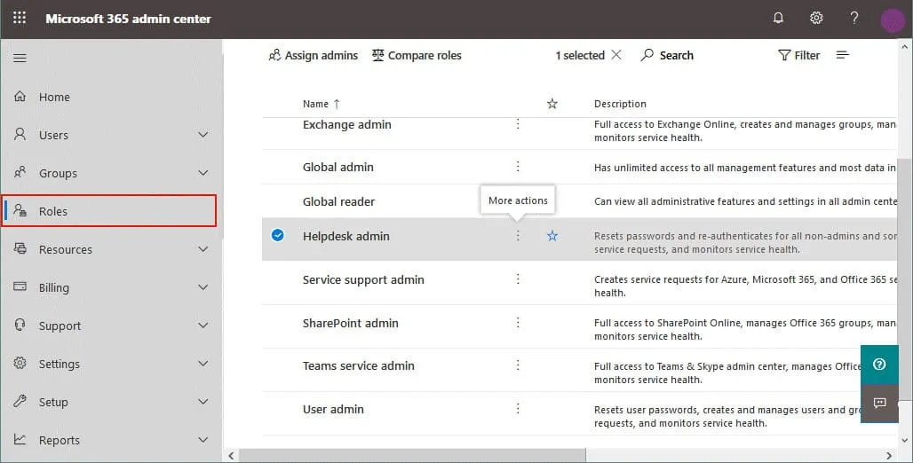 Managing Office 365 admin roles