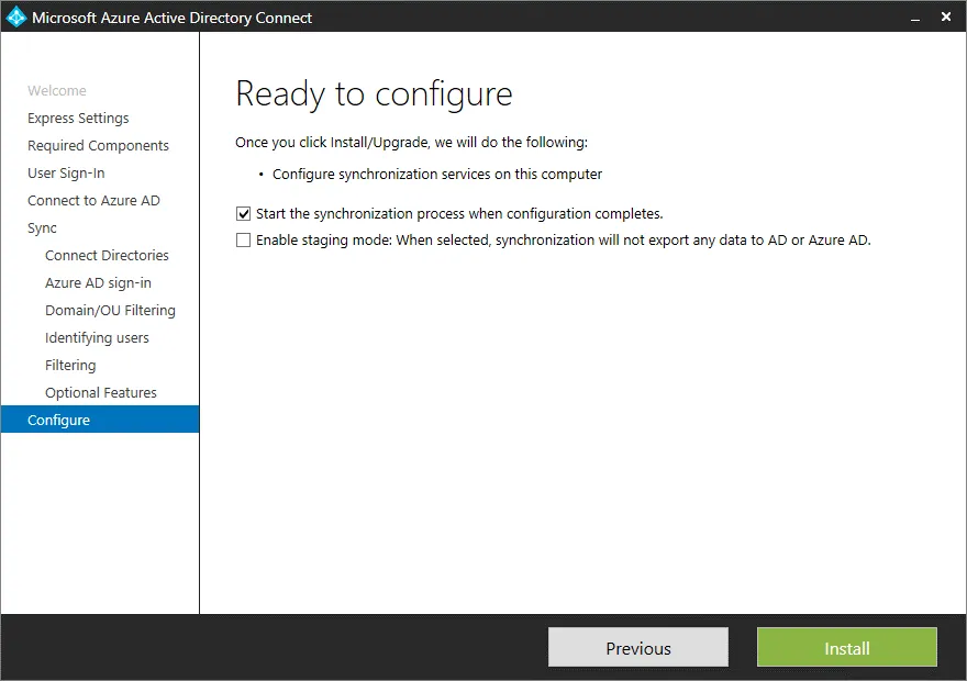 How to Configure Office 365 Active Directory sync in Office 365