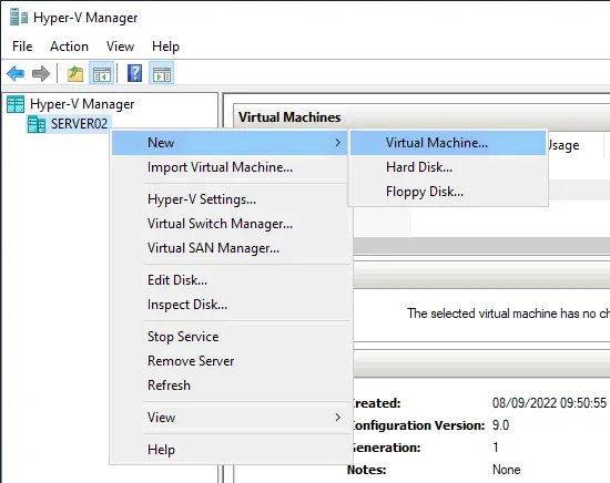 How to create a new Windows virtual machine in Hyper-V