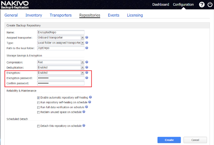 Backup Encryption at rest
