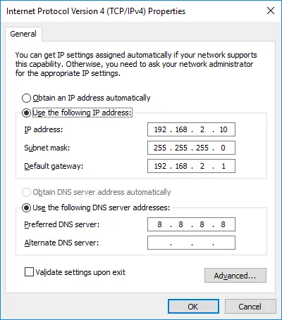 Red de virtualización anidada Hyper-V: configuración de la dirección IP para la máquina virtual anidada