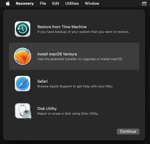 el instalador de macOS Ventura