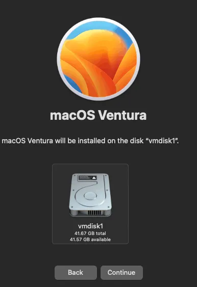 seleccionar una partición en un disco virtual VM