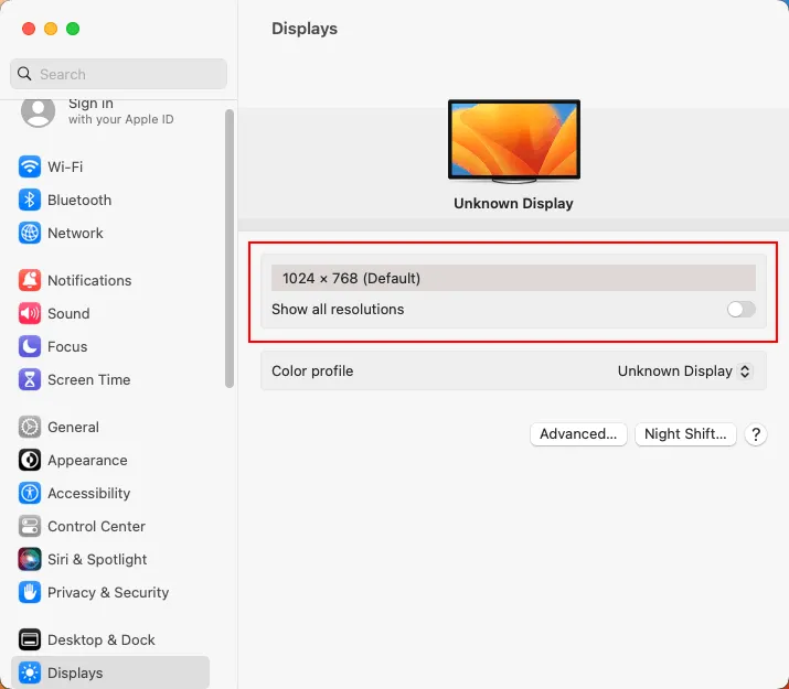 Cómo cambiar la resolución en macOS en VMware VMs