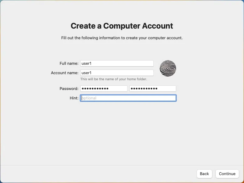 crear un usuario macOS